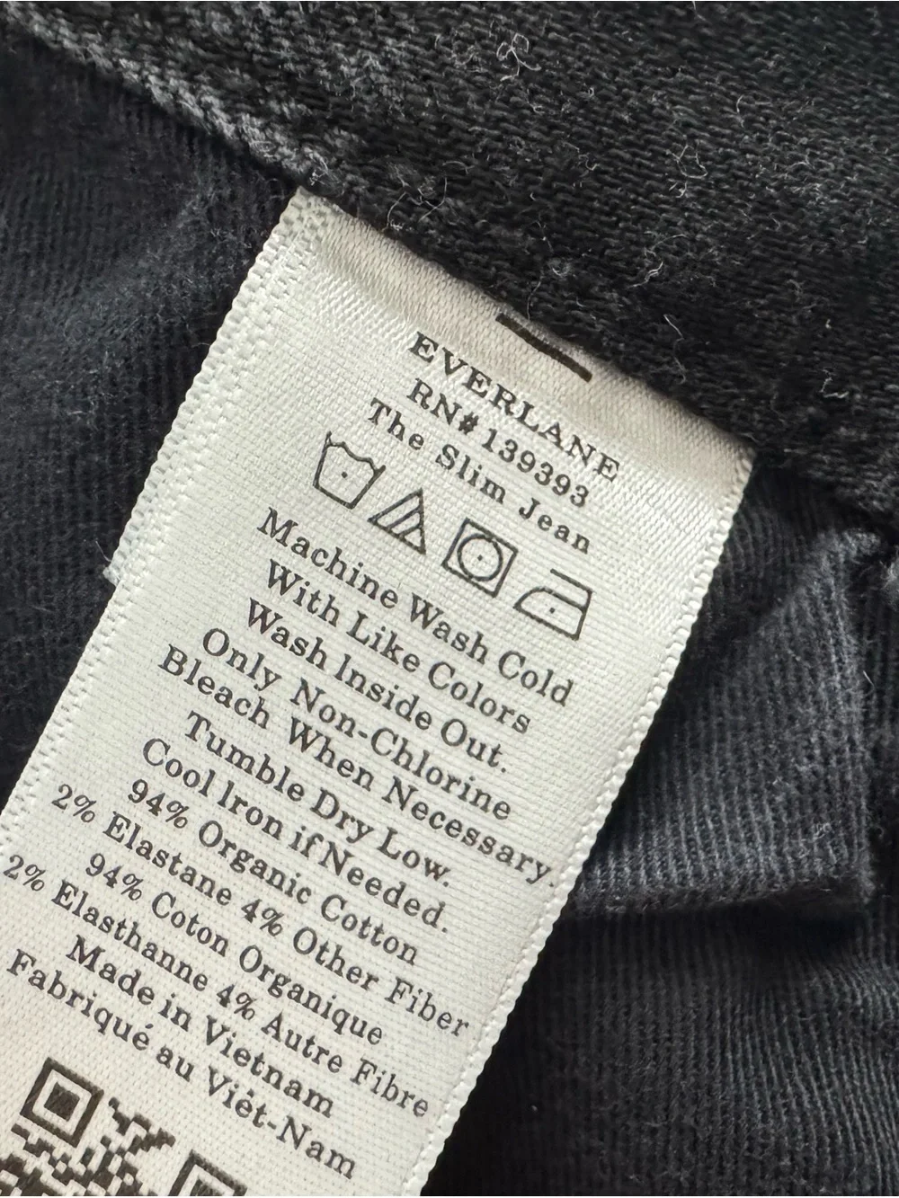 Everlane Black Slim Straight Jeans